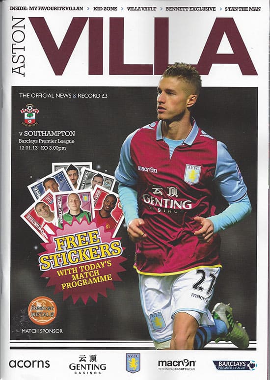 Aston Villa FC v Southampton FC